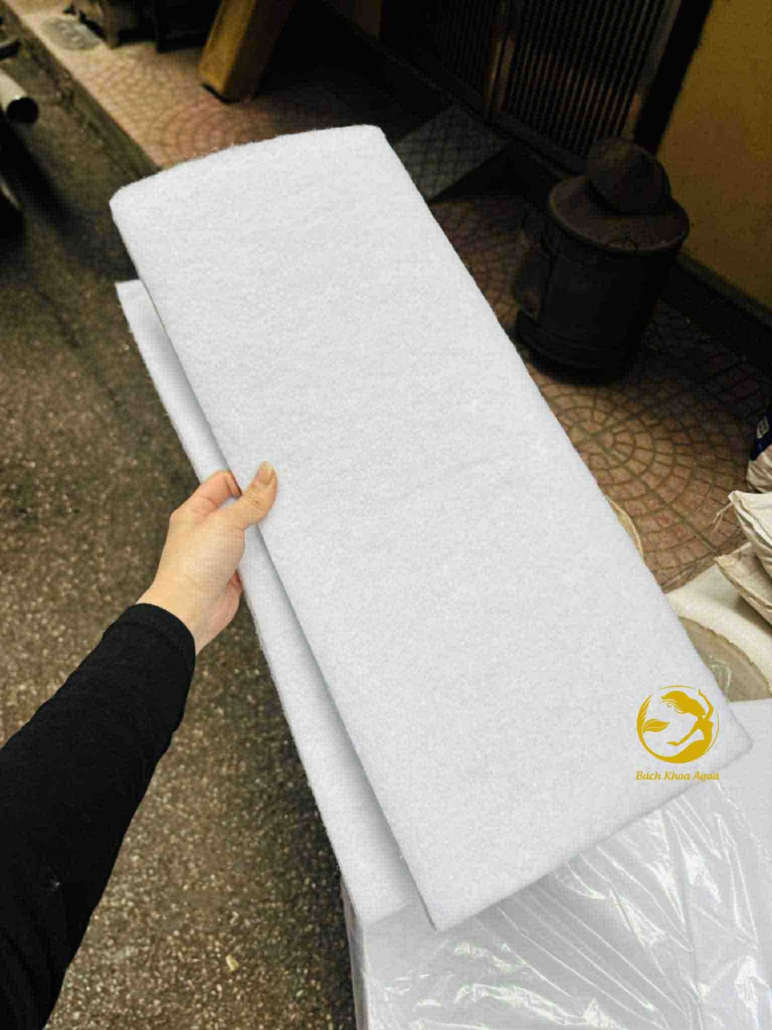 Bông lọc trắng miếng 50x50cm